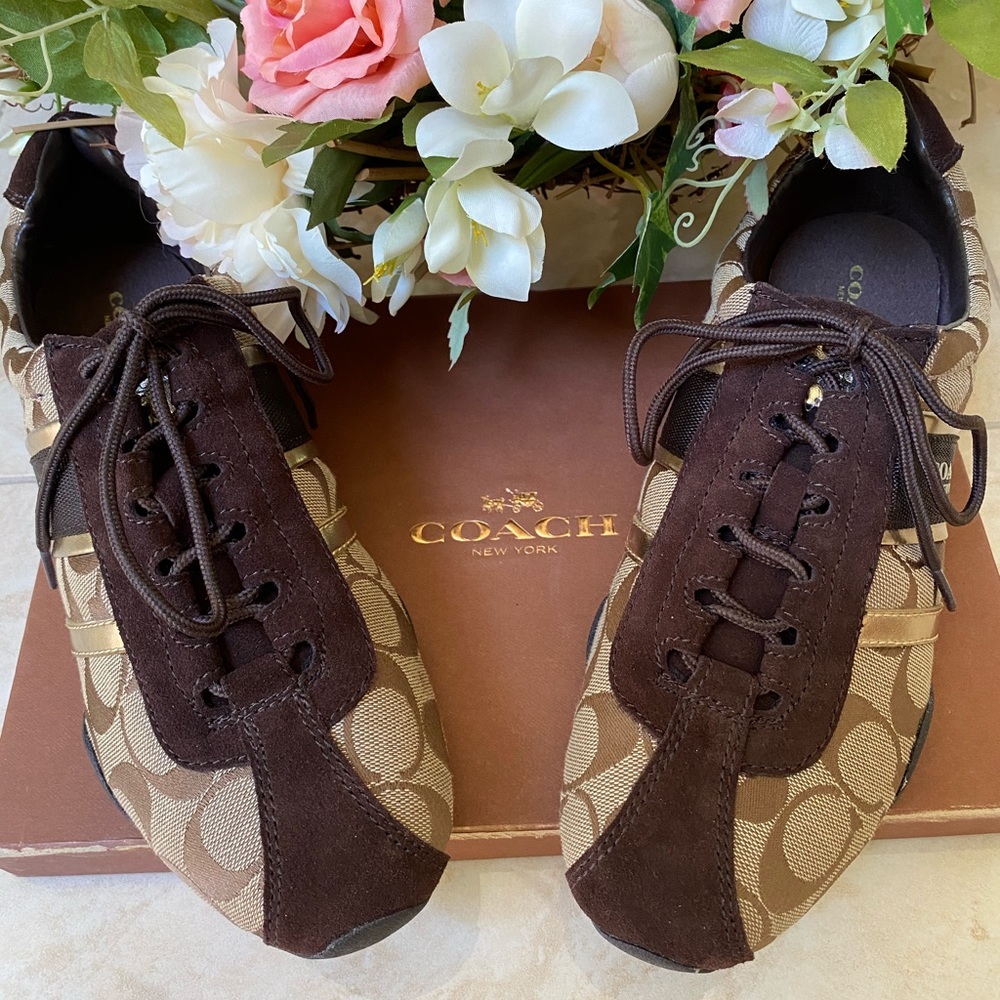 NIB Coach Remonna Sneaker Khaki/Bronze